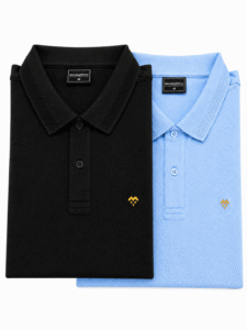 Premium Black and Sky Blue Polo T-Shirts